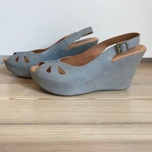 grey sling back wedges
